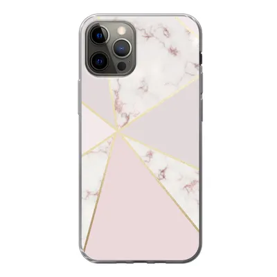 Produktbild von MuchoWow® Handyhülle Schutzhülle Hülle für iPhone 13 Pro Marmor - Gold - Rosa Silikon Softcase Handy Hülle - Handy-Tasche