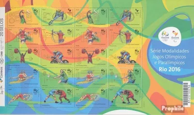 Produktbild von Briefmarken Brasilien 2015 Mi 4200-4219 Zd-Bogen (kompl.Ausg.) postfrisch Olympische u. Paraolymp. Spiele