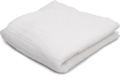 Produktbild von Baumwoll Musselin Stoff Double Gauze, Doppelgaze Weiß 50 x 130 cm