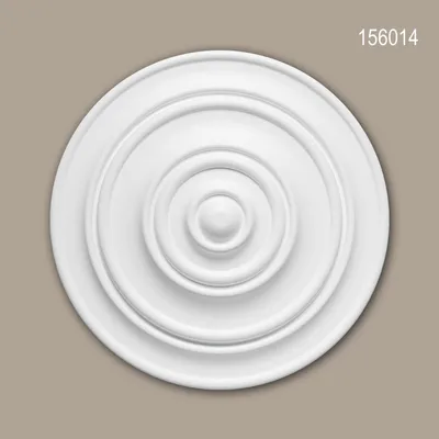 Produktbild von PROFHOME 156014 Rosette aus Polyurethan Deckenrosette Zierelement Ø 34,0 cm