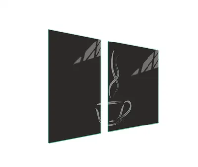 Produktbild von Glasplatte und Schneidebrett 100x52 Kaffee