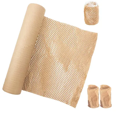Honigwabenpapier 30 cm x 50 m, Kraftpapier, braun