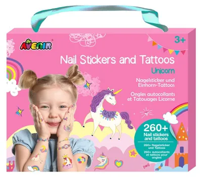 Produktbild von Avenir Nagelsticker und Tattoos Einhörner