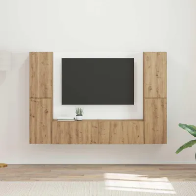 Produktbild von "Schlussverkauf" TV-Schrankset 6 Stück - WohnzimmerTV-Möbel/TV-Tisch - Artisan-Eiche Holzwerkstoff  C14401