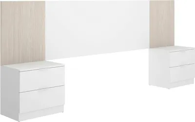 Image de Dujuan - Tête de lit, 259x34 cm Marron, Double