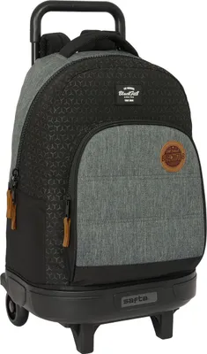 Produktbild von Schulrucksack mit Rädern BlackFit8 Old school Schwarz Grau 33 x 45 x 22 cm