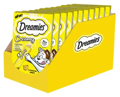 Zdjęcie produktu dla Dreamies Creamy 44x10g Kremowy Przysmak Dla Kotów Z Serem