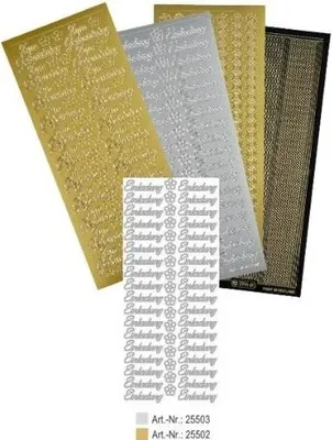 Produktbild von Sticker- Einladung, silber,