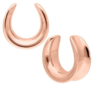 Produktbild von Wildcat Tunnel - Ear Saddles aus Chirurgenstahl 316L, Körperstelle: Ohr, 14,0 mm, Roségold