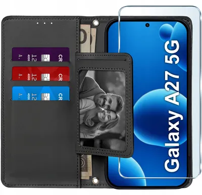 Produktbild von Klapphülle für Samsung A27 5G mit Magnetverschluss + 9H-Glas