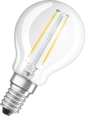 Produktbild von Osram LED Filament Leuchtmittel P45 Tropfen RetroFit 2,5W = 25W E14 klar 250lm warmweiß 2700K