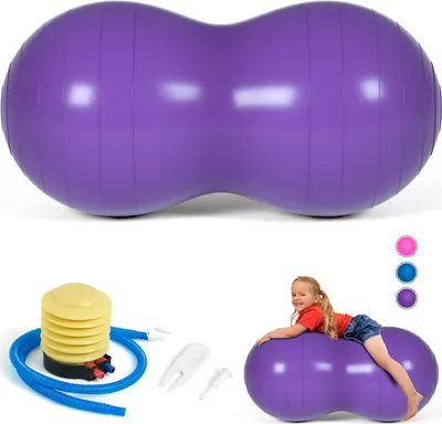 Produktbild von Anti-burst Übungsball 90 x 45 cm mit Handpumpe - Hochwertig für Schwangerschaft und Fitness