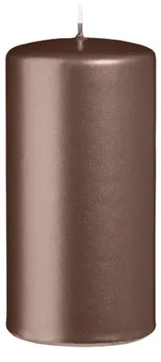 Produktbild von Stumpenkerzen Metallic Matt Mocca 120 x Ø 60 mm, 12 Stück