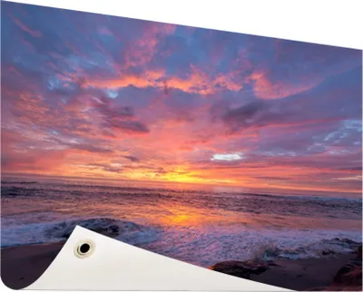 Produktbild von Gartenposter - 120x80 cm - Abendlicht über dem Meer  - Modernes Wandbilder - Meer und Strand