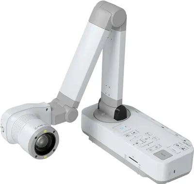A white and gray Epson document camera is shown against a white background.