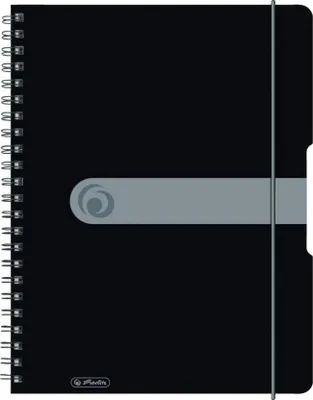 Produktbild von Herlitz Spiralblock "to go" PP-Cover A4 80 Bl. opak schwarz