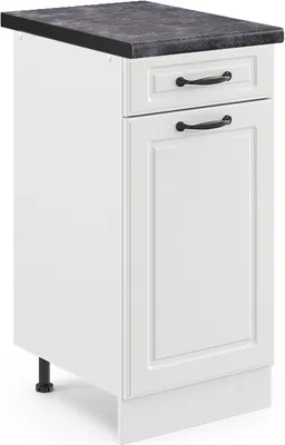 Produktbild von Küchenunterschrank Vicco R-Line Weiß Landhaus 40 cm , AP Anthrazit, Model 46176