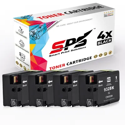 Produktbild von 4x Kompatibel HP 932XL 933XL Druckerpatronen Schwarz für HP Officejet 7110