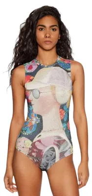 Produktbild von Desigual Damen-Body Maltese mit Print ärmellos S
