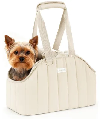 Produktbild von Hundetragetasche L 43 x B 22 x H 27 cm Cremefarben Leicht für kleine Hunde