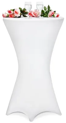 Obrázok produktu pre Biely obrus na koktailový stôl, 80 cm, zmes polyesteru