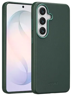 Obrázok produktu pre Accezz MagSafe kožený zadný kryt pre Samsung Galaxy S26 – Cedar Green