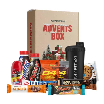 Produktbild von Fitness-Adventskalender von MYFIT24 - 24 Türchen voller Überraschungen – Adventskalender als Geschenkidee für Weihnachten