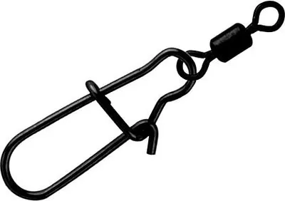 Produktbild von Spro Matt Black Easy Snap + Rolling Swivel - Snaps, Größe / Tragkraft / Packungsinhalt:Gr. 2+6 / 11kg / 12 Stück