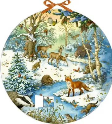 Image de Calendrier de l'Avent mémo - Les animaux de la forêt hivernale