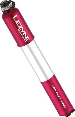 Immagine prodotto di Lezyne Alloy Drive, pompa da bicicletta portatile, per bicicletta, colore rosso, argento, impugnatura tipo I, 6,2 bar, alluminio