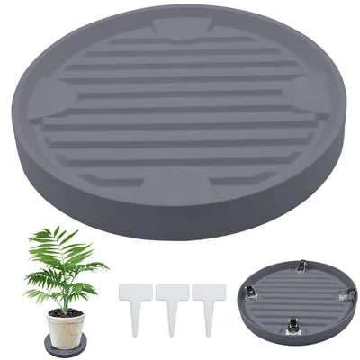 Image de Roue de transport pour plantes, en plastique, forme ronde, capacité de charge de 75 kg