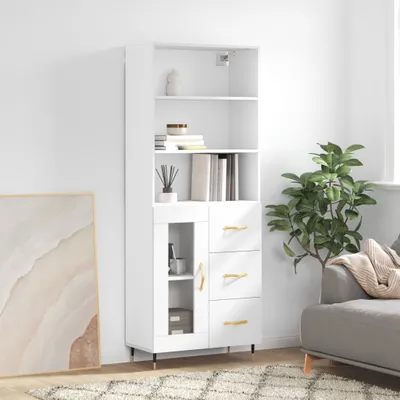 Produktbild von vidaXL Highboard Weiß 69,5x34x180 cm Holzwerkstoff