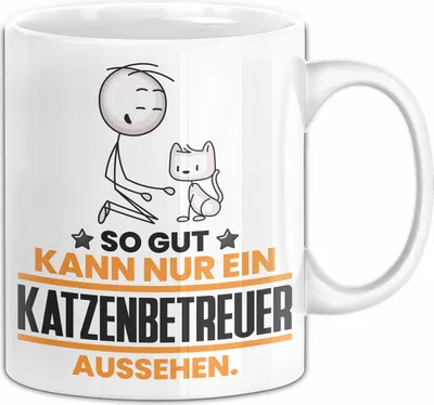 Produktbild von Katzenbetreuer Geschenk Tasse So Gut Kann Nur Ein Katzenbetreuer Aussehen Geschenkidee Kaffee-Becher (Weiß)