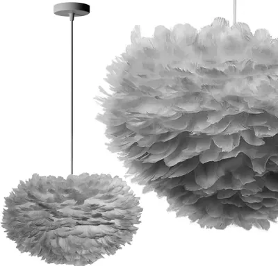 Produktbild von tooLight Pendellampe App334 Feathers Metall - Kunststoff Weiss E27 1-Punkt Leuchtend