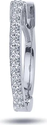 Produktbild von Diamant Herren Creole Brillant-Schliff in 14 karat Weißgold