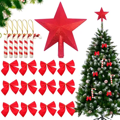 Immagine prodotto di Set di decorazioni natalizie per albero, con stelle e ornamenti