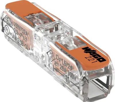 Produktbild von Wago Compact Durchgangsverbinder mit Hebel Leiter: 2, 0,4 - 4 mm², 10 Stück