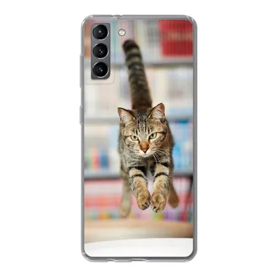 Produktbild von MuchoWow® Handyhülle Schutzhülle Hülle für Samsung Galaxy S21 Plus Katze - Frühling - Stuhl Silikon Softcase Handy Hülle - Handy-Tasche