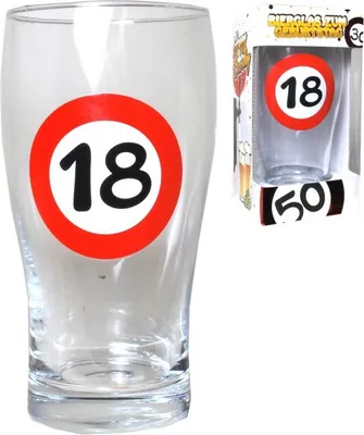Produktbild von 1Stueck Bierglas 18 zum 18. Geburtstag