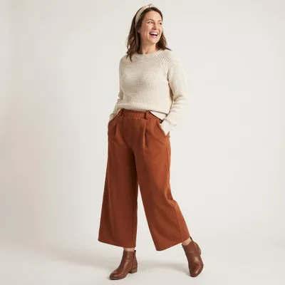 Produktbild von Freizeithose OriginalYou Damen Culotte Softsilk-Jersey bequeme Stoffhose 40-44