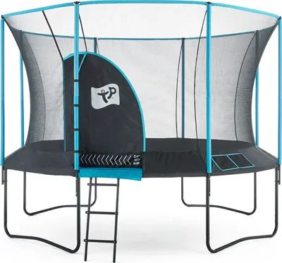 Image de TP Toys Trampoline Genius 14 avec filet de sécurité noir/bleu 427x427x269 cm