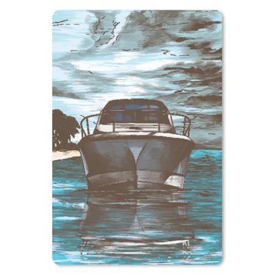 Produktbild von MuchoWow® Mauspad Mousepad Boot - Meer - Luft 40x60 cm - Mousepads - Maus Mat - Pad - Mausunterlage - Schreibtisch Accesoire