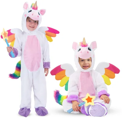 Einhornkostüm Overall für Kinder, 3-4 Jahre, Rosa
