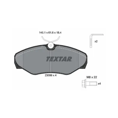 Produktbild von Textar Bremsbeläge vorne für Nissan Primastar Opel Vivaro Renault Espace III
