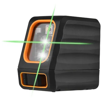 Produktbild von Kreuzlinienlaser 30 m/98 Fuß, selbstnivellierend, horizontaler und vertikaler grüner Strahl, Laserlinienmarkierung, 10 Helligkeitsstufen, 4 Arbeitsmodi