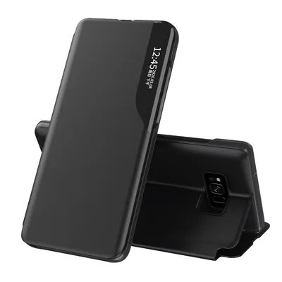 Obrázek produktu pro Pouzdro pro Galaxy S8 Plus, Smart View Okénko Flip StojánekPolyuretanKožené Ochranné Pouzdro pro Samsung Galaxy S8 Plus černé