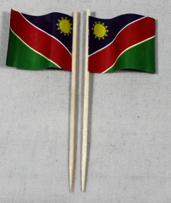 Produktbild von Party-Picker Flagge Namibia Papierfähnchen in Spitzenqualität 25 Stück Beutel