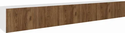 Produktbild von MEBLINI TV-Schrank 300cm Lang - Fernsehschrank - TV Lowboard Industrial - Unterschrank für Fernseher - TV-Unterschrank - TV-Schrank - Hängeschrank - NOEMI - 300x40x41cm - Weiß Matt/Catania Eiche