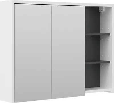Produktbild von Badspiegelschrank Vicco Viola Weiß/Anthrazit 100 x 75 cm, Model 33910