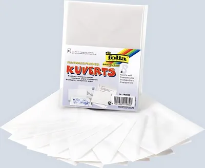 Produktbild von Folia Paper - Envelop folia a6 115gr set 8 stuks transparant
